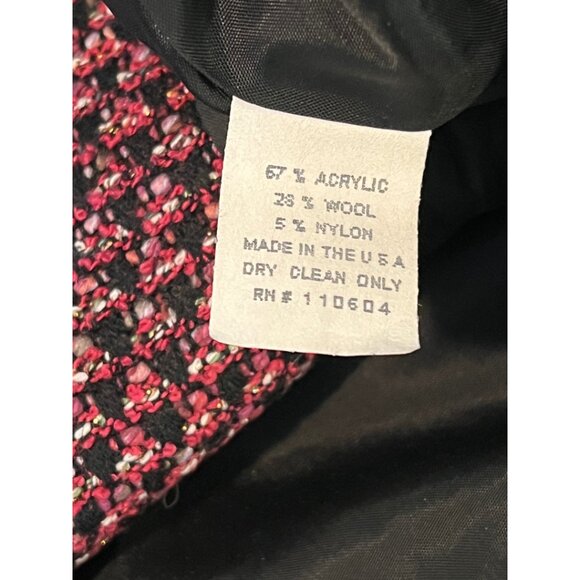 Neiman Marcus Exclusive Wool Blend Boucle Button Front Blazer Women’s 12 career - Picture 6 of 7